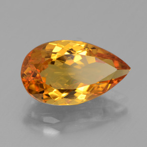 Berilo dorado oro natural de 3,16 ct, en forma de pera, VVS-VS