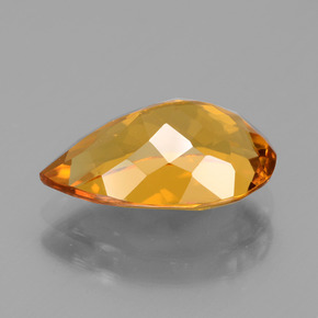 Berilo dorado oro natural de 3,16 ct, en forma de pera, VVS-VS