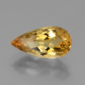 Berilo dorado amarillo natural de 2,49 ct, en forma de pera, VVS-VS