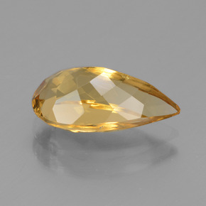 Berilo dorado amarillo natural de 2,49 ct, en forma de pera, VVS-VS