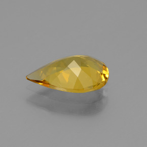 Berilo dorado oro natural de 1,18 ct, en forma de pera, VVS