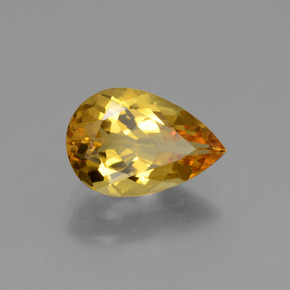 Berilo Dorado Dorado amarillo natural de 1.49 ct, En forma de pera, VVS