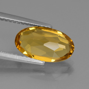 Berilo dorado naranja natural de 2,26 ct, corte óvalo, VVS-VS