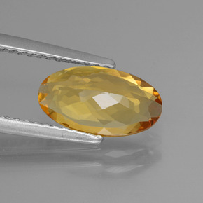 Berilo dorado amarillo natural de 1,42 ct, corte óvalo, VVS-VS