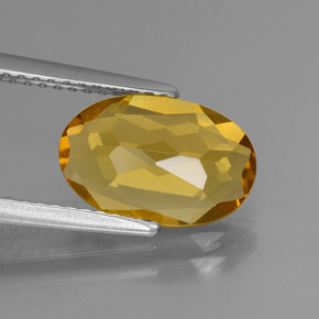 Berilo dorado amarillo natural de 1,73 ct, corte óvalo, VVS-VS