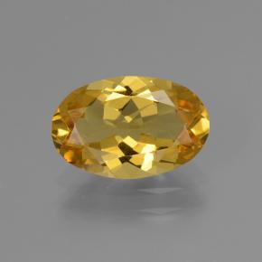 Berilo dorado amarillo natural de 1,74 ct, corte óvalo, VVS-VS