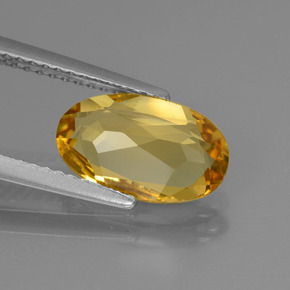 Berilo Dorado Dorado amarillo natural de 1.68 ct, Corte Óvalo, VVS-VS
