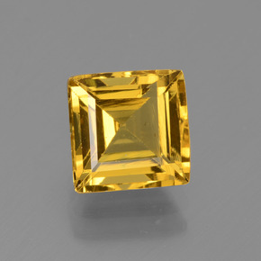 Berilo dorado amarillo natural de 1,77 ct, cuadrado, VVS-VS