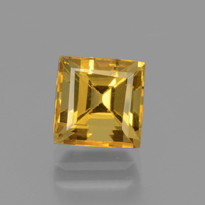 Berilo dorado oro natural de 1,92 ct, cuadrado, VVS-VS