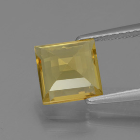 Berilo dorado oro natural de 1,50 ct, cuadrado, VVS-VS