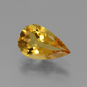 Berilo Dorado Dorado amarillo natural de 1.62 ct, En forma de pera, VVS-VS