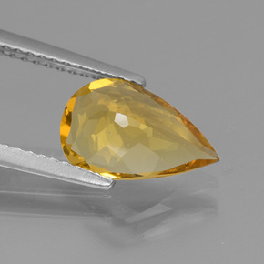 Berilo Dorado Dorado amarillo natural de 1.62 ct, En forma de pera, VVS-VS