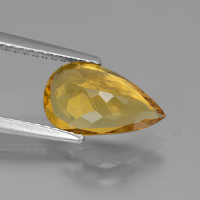 Berilo dorado oro natural de 1,70 ct, en forma de pera, VVS-VS