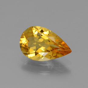Berilo Dorado Dorado amarillo natural de 1.54 ct, En forma de pera, VVS-VS