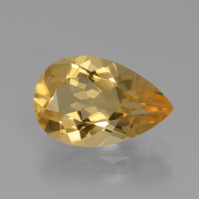Berilo dorado amarillo natural de 1,87 ct, en forma de pera, VVS