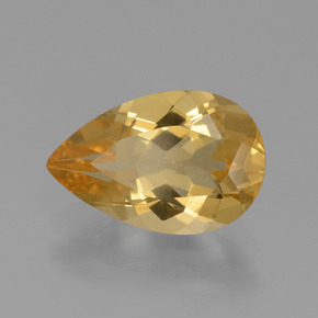 Berilo dorado amarillo natural de 1,87 ct, en forma de pera, VVS