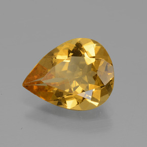 Berilo Dorado Dorado amarillo natural de 1.60 ct, En forma de pera, VVS