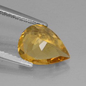 Berilo Dorado Dorado amarillo natural de 1.60 ct, En forma de pera, VVS