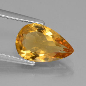Berilo Dorado Dorado amarillo natural de 1.68 ct, En forma de pera, VVS-VS