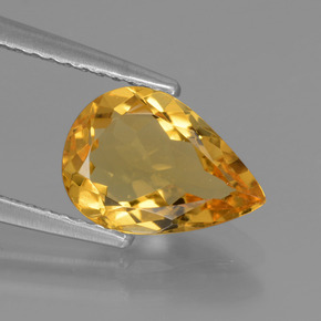 Berilo dorado amarillo natural de 1,61 ct, en forma de pera, VVS