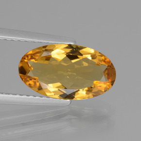 Berilo dorado amarillo natural de 1,96 ct, corte óvalo, VVS-VS