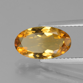 Berilo dorado amarillo natural de 1,96 ct, corte óvalo, VVS-VS