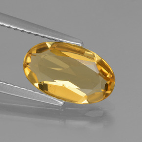 Berilo dorado oro natural de 1,72 ct, corte óvalo, VVS-VS