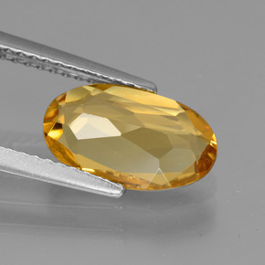 Berilo dorado oro natural de 1,72 ct, corte óvalo, VVS-VS