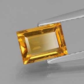 Berilo Dorado Dorado amarillo natural de 1.03 ct, Corte Baguette, VVS-VS