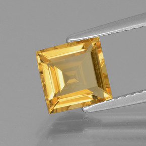 Berilo dorado oro natural de 1,46 ct, cuadrado, VS