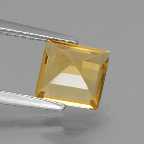 Berilo dorado oro natural de 1,46 ct, cuadrado, VS