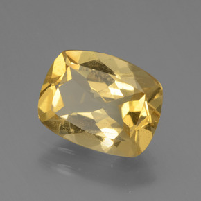 Berilo dorado oro natural de 2,28 ct, corte cojín, VS