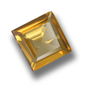 Berilo dorado amarillo natural de 1,17 ct, cuadrado, VVS-VS