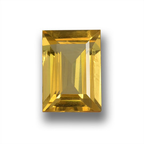 Berilo dorado amarillo natural de 0,90 ct, baguette, VVS-VS