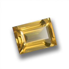Berilo dorado amarillo natural de 0,90 ct, baguette, VVS-VS