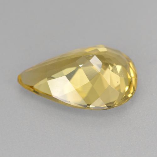 Berilo Dorado Amarillo-dorado claro natural de 3.71 ct, En forma de pera, VVS-VS