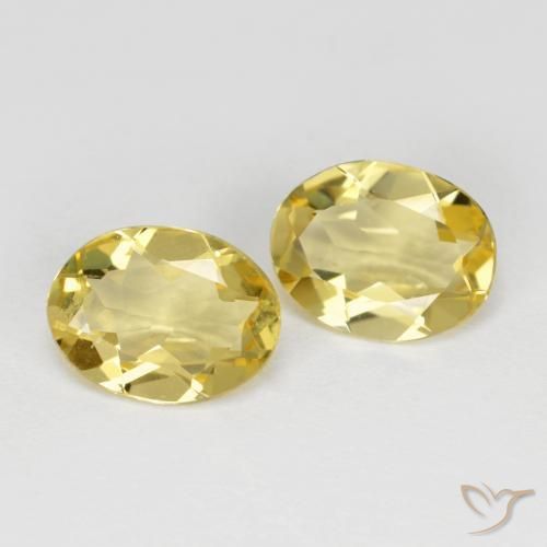 Gemas de Berilo dorado Amarillo-dorado claro natural de 3.03 ct, Ovalada, VVS-VS