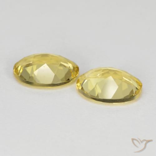 Gemas de Berilo dorado Amarillo-dorado claro natural de 3.03 ct, Ovalada, VVS-VS