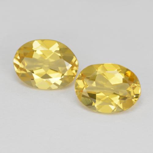 Gemas de berilo dorado amarillo natural de 3,51 ct, corte óvalo, VVS