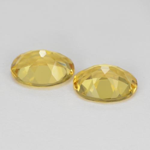 Gemas de berilo dorado amarillo natural de 3,51 ct, corte óvalo, VVS