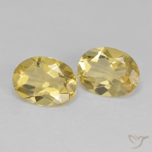 Gemas de Berilo dorado Amarillo-dorado claro natural de 3.13 ct, Ovalada, VVS-VS