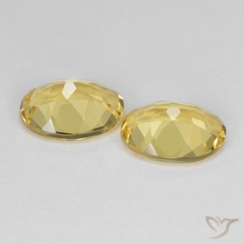 Gemas de Berilo dorado Amarillo toscana natural de 3.21 ct, Ovalada, VVS-VS