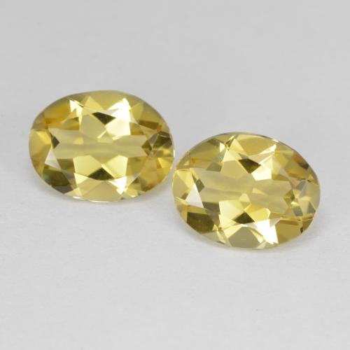 Gemas de berilo dorado amarillo natural de 3,12 ct, corte óvalo, VVS-VS