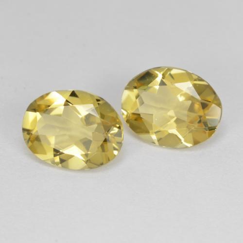 Gemas de berilo dorado amarillo natural de 3,12 ct, corte óvalo, VVS-VS