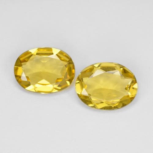 Gemas de berilo dorado amarillo púrpura natural de 2,44 ct, corte óvalo, VS