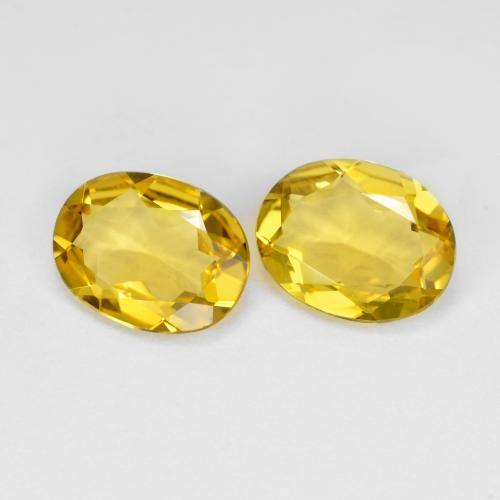 Gemas de berilo dorado amarillo púrpura natural de 2,44 ct, corte óvalo, VS