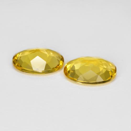 Gemas de berilo dorado amarillo púrpura natural de 2,44 ct, corte óvalo, VS