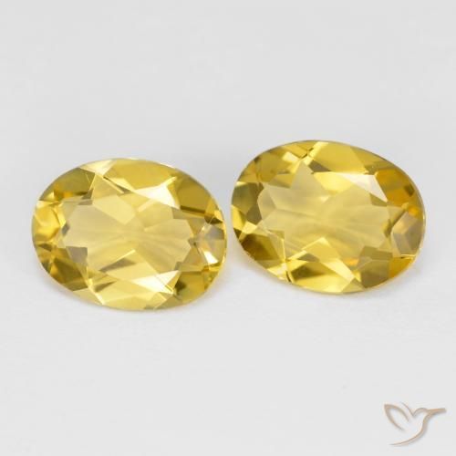Gemas de Berilo dorado Dorado amarillento natural de 3.09 ct, Ovalada, VS