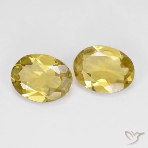 Gemas de Berilo dorado Amarillo medio natural de 2.79 ct, Ovalada, VS