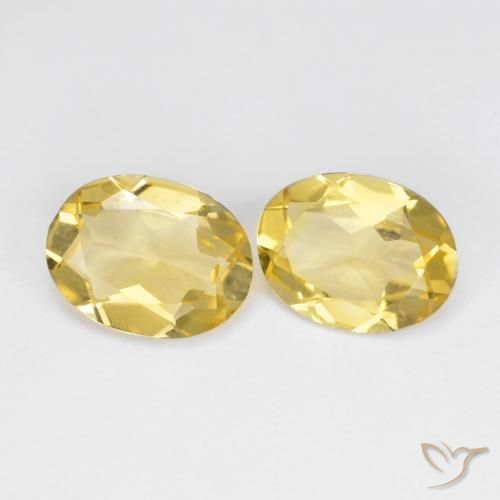 Gemas de Berilo dorado Amarillo miel natural de 2.92 ct, Ovalada, VS
